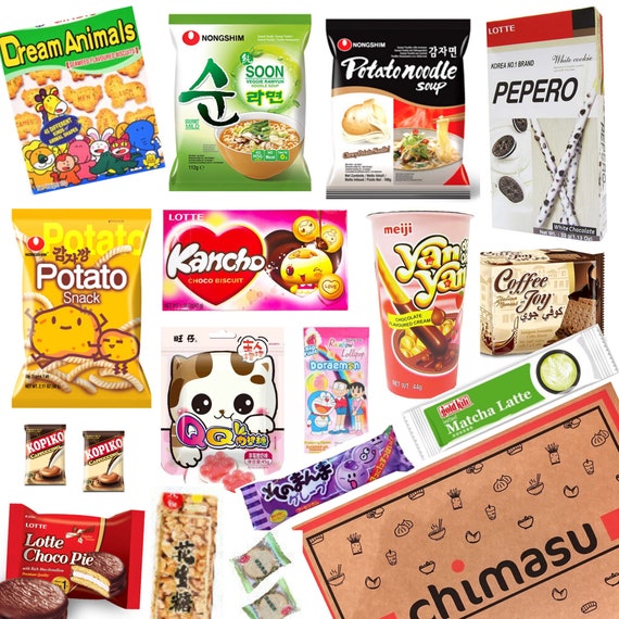 Premium Deluxe Asian Snack Box Hamper di Chimasu Include snack e dolci  giapponesi, coreani, cinesi, taiwanesi, singaporiani e molto altro -   Italia