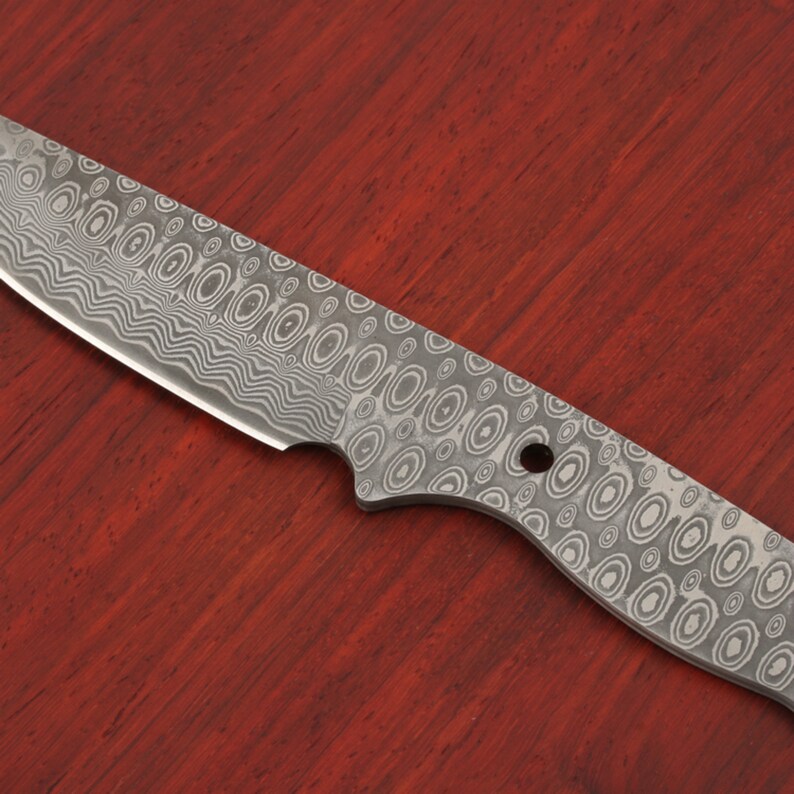 Edged Damascus Steel Knife Billet Knife Blade Integrated Etsy