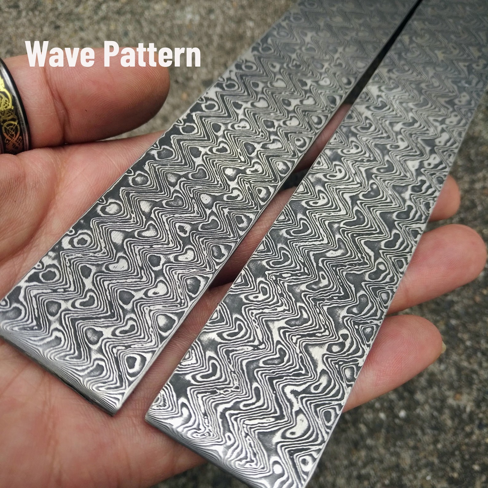 Barre de billet en acier de Damas lame en acier blanc Etsy