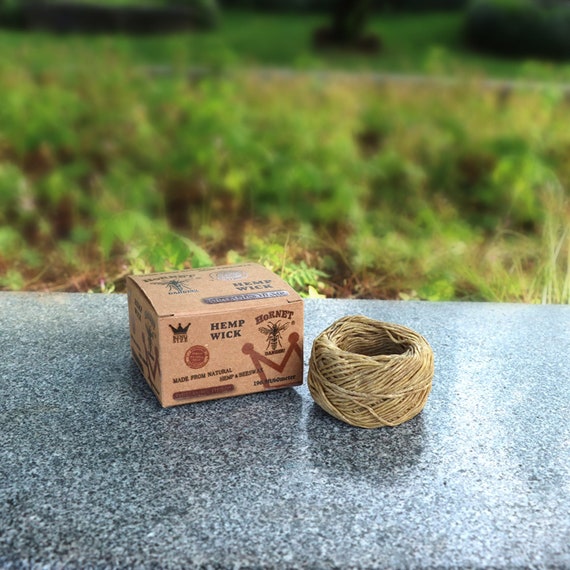 98ft Long Organic Hemp Wick Roll, Hemp Wick Dispenser, Lighter Replacement  