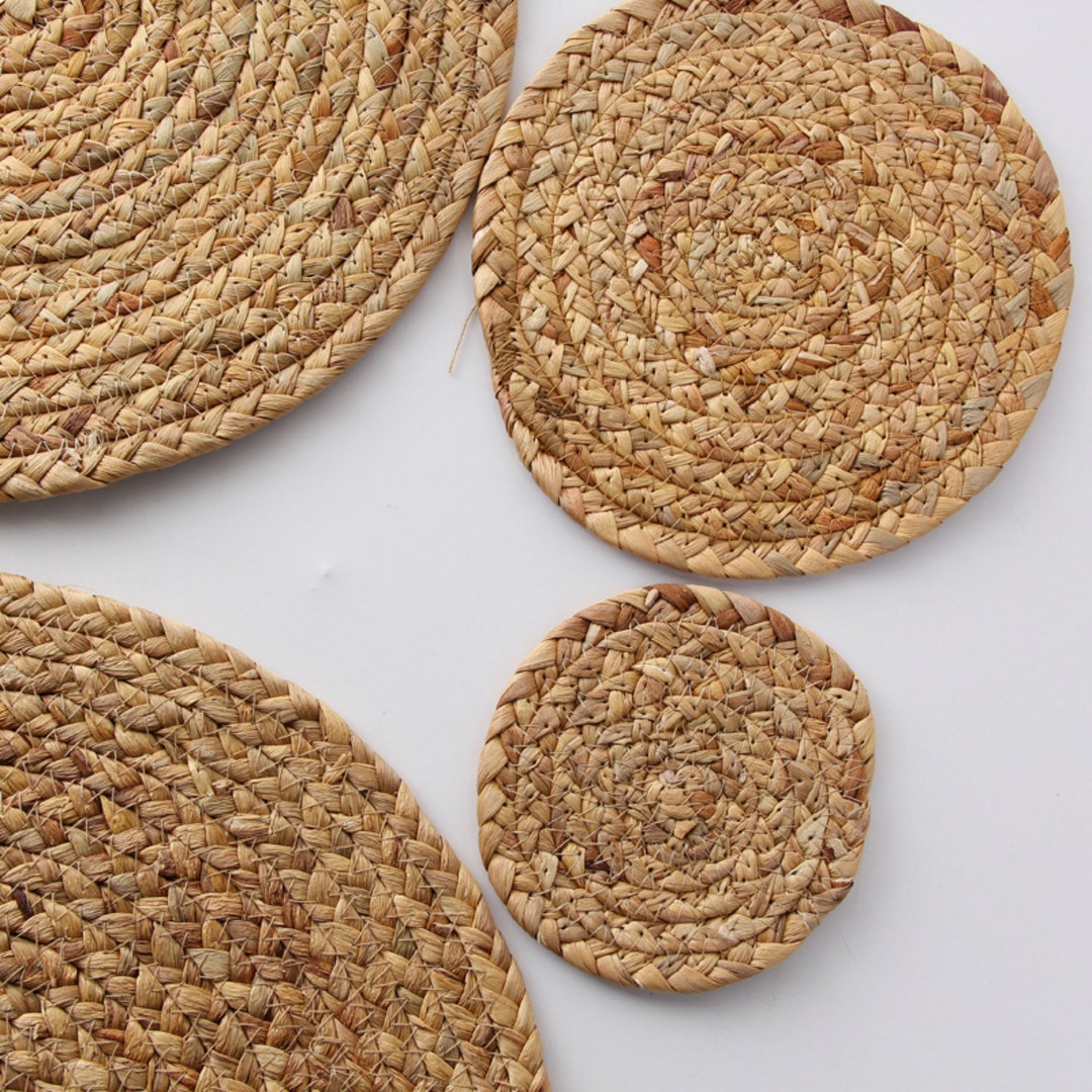 Gourd Grass Hand-woven Coasters Placemats Set Household - Etsy