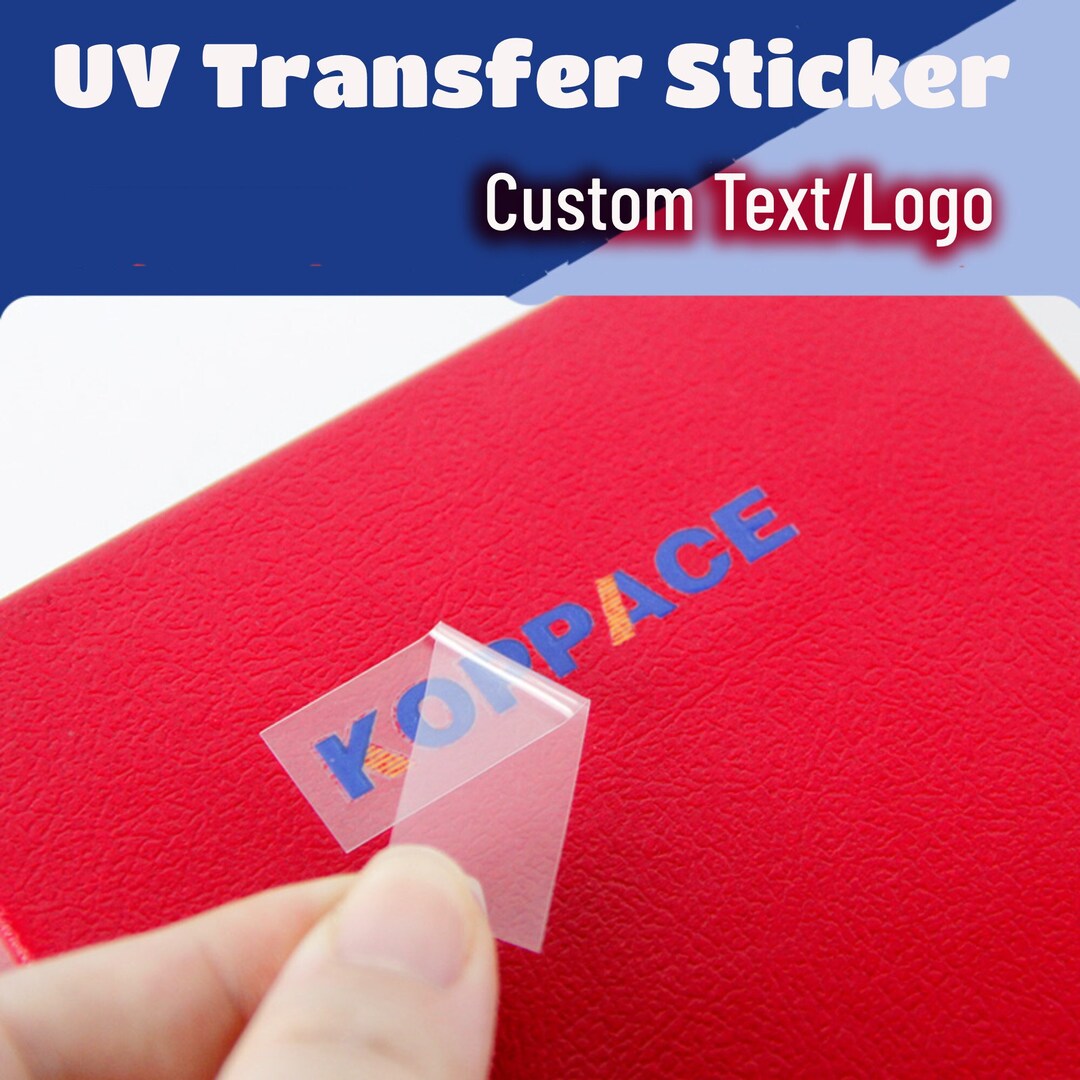 Customized UV Transfer Stickers, Silk Screen Logo, Transparent Self