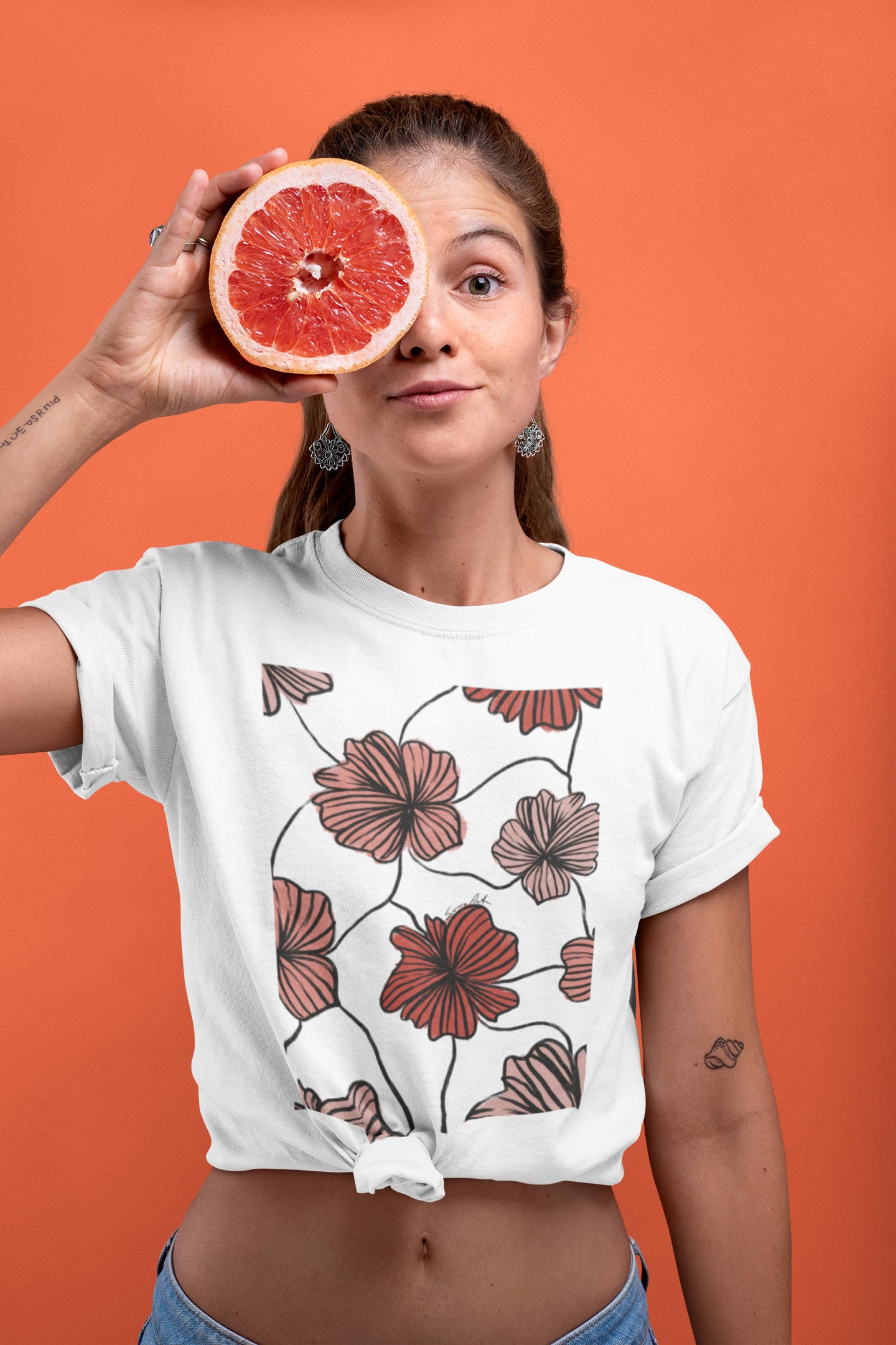 Abstract T-shirt Floral Shirt Art T-shirt Aesthetic | Etsy
