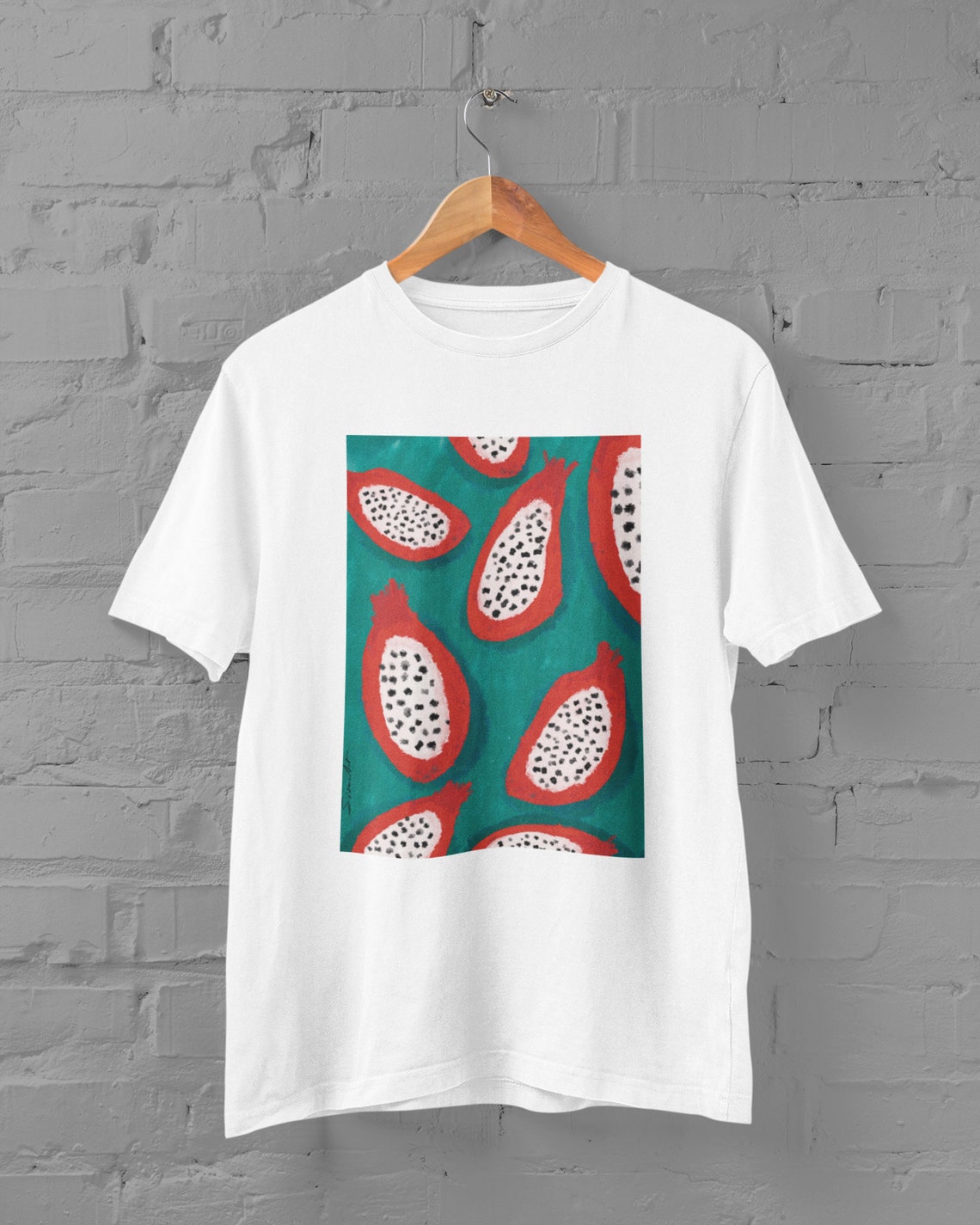 Summer T-shirt Dragon Fruit Shirt Abstract T-shirt Art - Etsy