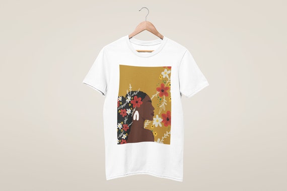 SHEIN Flower Print Round Neck T shirt Women Weekend Casual Short Sleeve