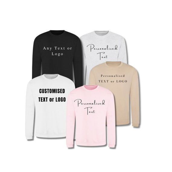 teleurstellen Overlappen ondergronds Buy Custom Printed Sweater Personalised Work Brand Jumper Custom Online in  India - Etsy