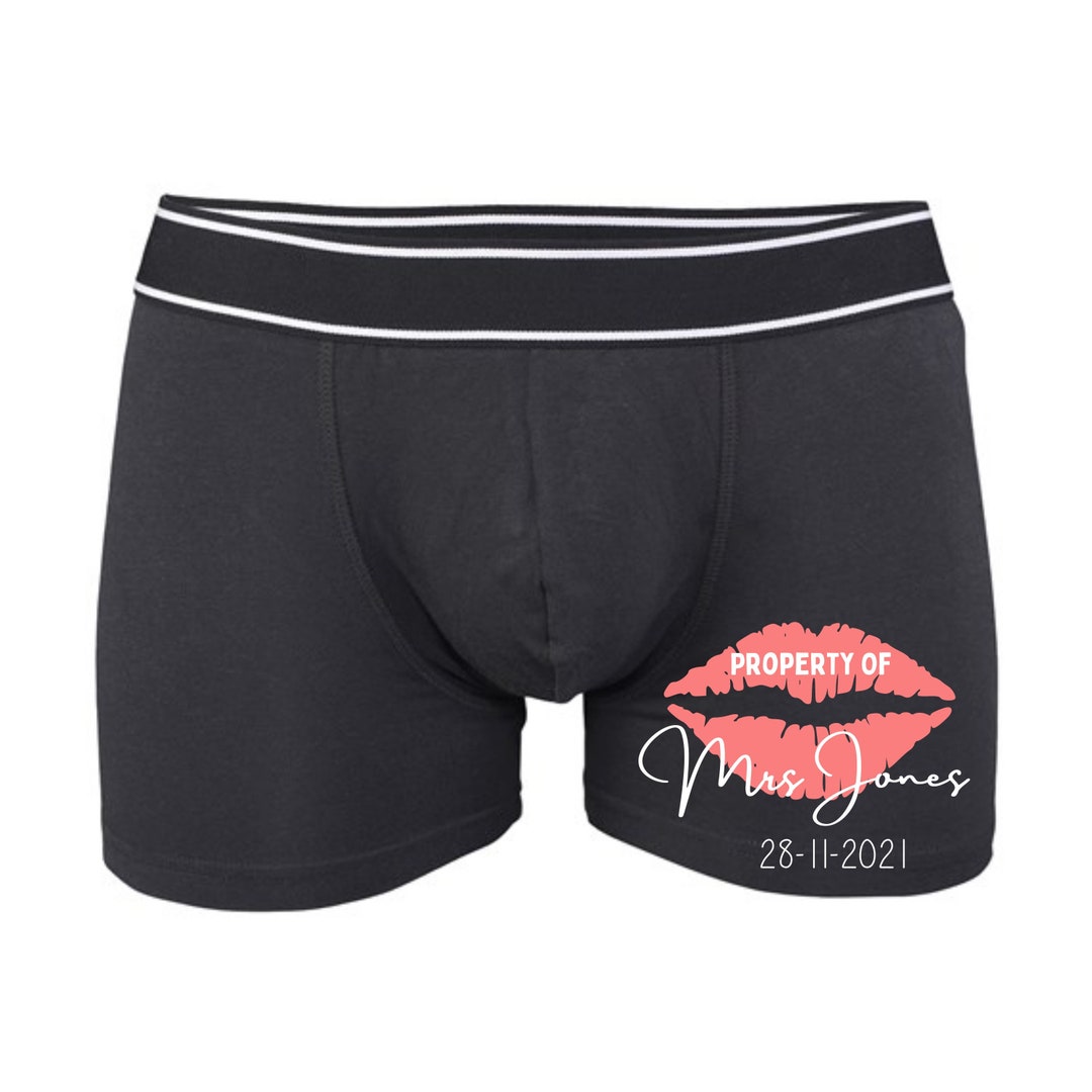 Personalised Groom Boxers Custom Wedding Gift for Groom Bride Etsy UK