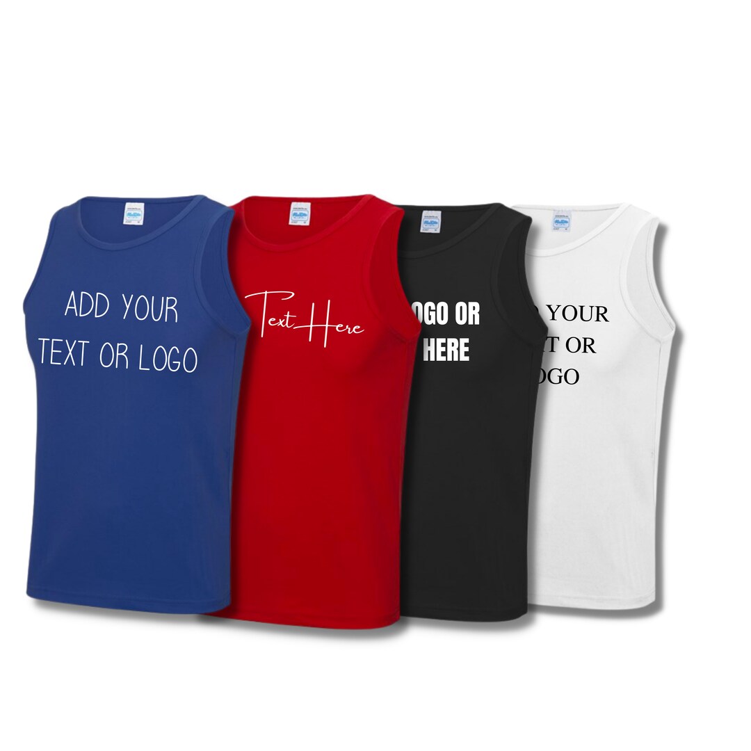 Running Custom Printed Sports Vest Personalised Unisex Fit Vest Custom