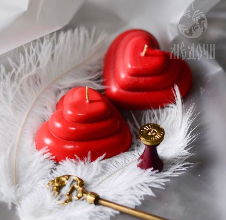 Candle Mold Resin Mold Soap Mold \u201cHeart triple heart love heart\u201d