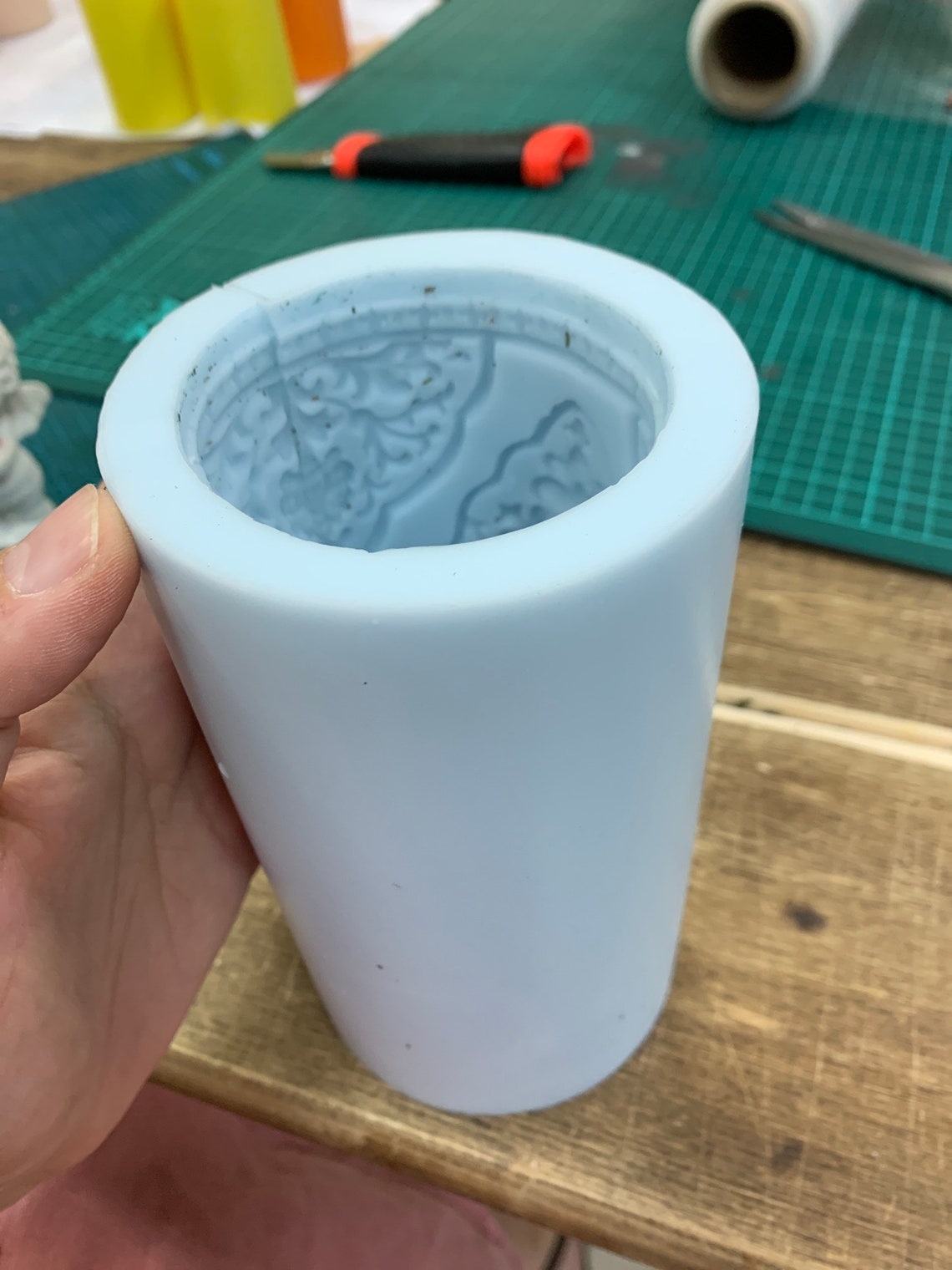 Silicone molds for candles Cylinder Large candle and small Etsy