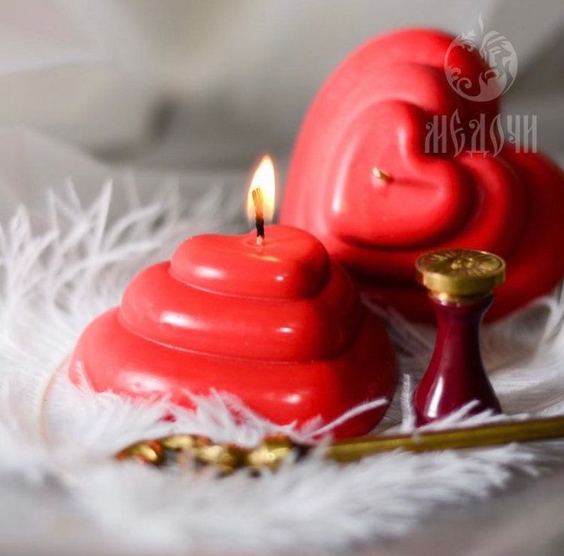 Candle Mold Resin Mold Soap Mold \u201cHeart triple heart love heart\u201d