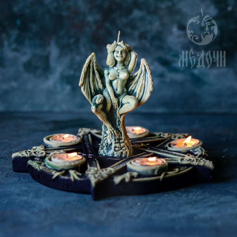 Lilith Devil Woman Temptress silicone mold for candles Etsy