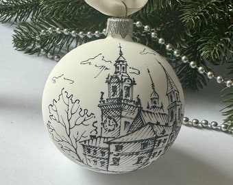Boule De Noël Décoration Croatie - Diamètre 6cm, Polycarbonate, Avec Ficelle Dorée