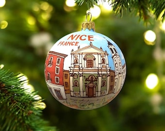 Cadeau de voyage Nice France - Ornement de la Côte d'Azur, souvenir souvenir de la Côte d'Azur