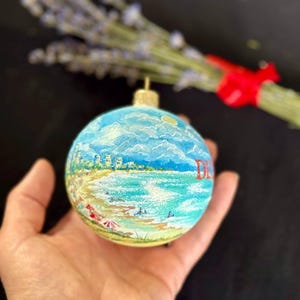 Florida Travel Gift – Destin Beach Ornament – USA Christmas Family Keepsake
