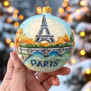 クリスマスオーナメント　手書きグラスボール　オーストリア製 クラクフのクリスマスオーナメント、ポーランドからのお土産