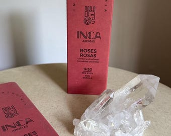 Incienso natural de rosas Inca Aromas - 1 hora y 30 minutos de duración.