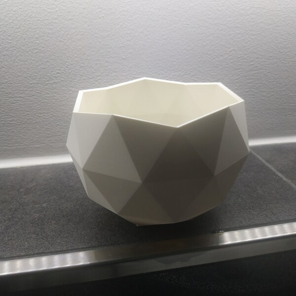 Low Poly Schale Schüssel - Durchmesser 12cm - Deko Tischdeko PLA Kunststoff Bowl Polygon