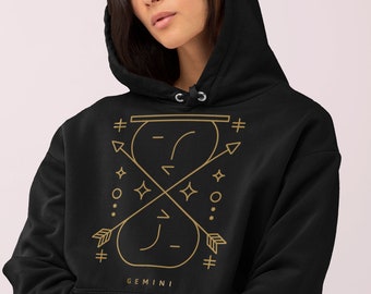 Gemini Hoodie,Horoscope Sign,Gemini Zodiac, Constellation Sign Sweatshirt,Gemini Birthday Gift, Zodiac gifts Astrology May June birthday