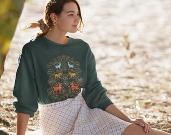 Cottagecore Sweater Scandinavian Cottage Core Sweatshirt Hygge Folkart Nordic Sweater Swedish Polish  Folk Art cottagecore clothing gifts