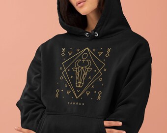 Taurus Hoodie, Taurus Birthday Gift,Taurus Zodiac Sweatshirt, Constellation Sign, Horoscope Sign Zodiac gifts Astrology gift May birthday