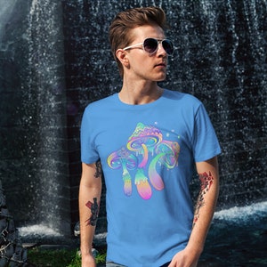 mushroom trippy t shirt aesthetic psychedelic shirt gift for boyfriend vaporwave shirt vapor wave tee