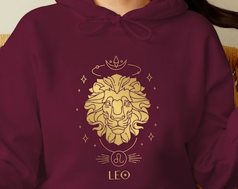 Leo zodiac astrology gifts Leo hoodie horoscope sign birthday gift zodiac constellation sign shirt