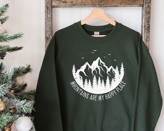 Mountains Sweatshirt Mountain Nature Camping Shirt Hiking Gifts Hiker Camper Hike Camp Lover Gift Adventure Outdoor Boyfriend Husband gift