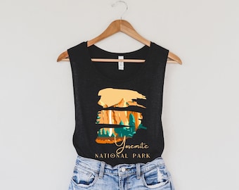 Yosemite National Park Tank Muscle Shirt Nature Tank Top Muscle Tee For Women Camping Hiking Tanks Gifts For Women Outdoor Tees california