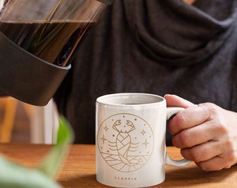 Scorpio gift Mug, zodiac mugs, zodiac gift, scorpio sign mug, scorpio gifts, horoscope gift, birthday gift for scorpio , coworker gift