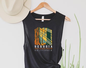 Sequoia National Park Tank Muscle Shirt Nature Tank Top Muscle Tee For Women Camping Hiking Tanks For Women Outdoor Tees