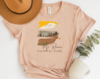 Mount Rainier National Park shirt Camping Hiking Shirt US National Parks Nature Lover Gift Travel Camper Explorer Traveler Shirts Gifts