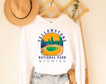 Yellowstone National Park Hoodie Wyoming Montana Parks Hood Sweatshirt Vacation Travel Hiking Camping hoodies for Men Women Camp Hoodie