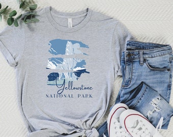 Yellowstone National Park shirt Camping Hiking Shirt US National Parks Nature Lover Gift Shirt Travel Camper Explorer Traveler Shirts Gifts