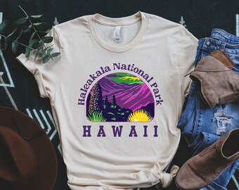 Haleakala National Park shirt Maui Hawaii Vacation Shirt Haleakala WPA Vintage Hawaii vacation tee Camping Hiking Gift for her him