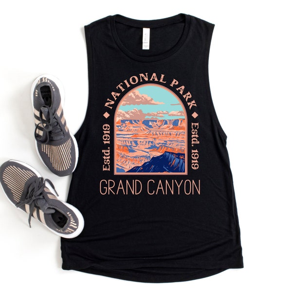 Grand Canyon National Park Tank Nature Tank Top Flowy Muscle Tank Yoga Tank Top Summer Top Camping Hiking Tanks for Women Outdoor Tees