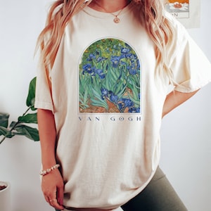 Van Gogh Shirt Vintage Aesthetic Lillies Painting Monet Renaissance Shirt Artist gifts Dark Academia clothing Bookish tshirts Comfort Colors