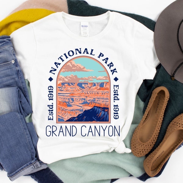 GRAND CANYON National Park Graphic Tee Retro Grand Canyon Shirt Camping Hiking Wanderlust Shirt Road trip Adventure Explore more