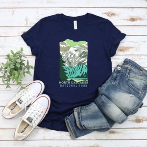 North Cascades National Park PNW Washington Vacation shirt Hiking Road trip shirt Outdoor Camp shirts Wilderness Graphic Nature Lover tee