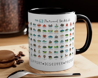 National Park Mug National Parks Gifts for Traveler Camper Hiker Gifts for Men Park Ranger Coffee Mug Cup gift Secret Santa Colleague gifts