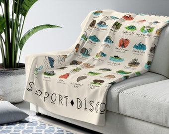 National Parks Blanket National Park Gift camper decor inside Camping Camper Gifts for home Nature Lover hostess Travel RV Home Décor Gifts