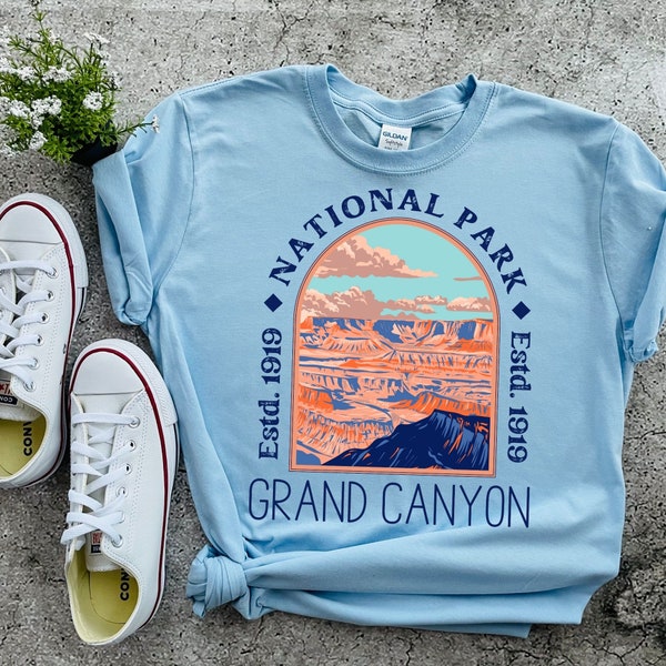 GRAND CANYON shirt National Park Graphic Tee Retro Nevada Arizona road trip Camping Hiking Wanderlust Shirt Adventure gifts Explore more
