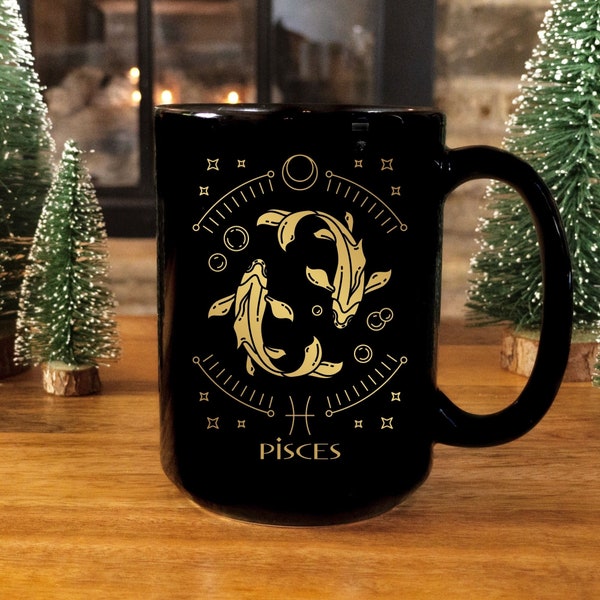 Pisces coffee Mug Pisces gifts Zodiac mug friend coworker birthday Christmas astrology gifts horoscope constellation sign stocking stuffer