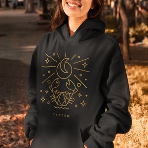 Cancer Hoodie,Cancer Gift,Cancer Sweatshirt, Cancer Zodiac Hoodie,Constellation Sign,Horoscope Sign Unisex Heavy Blend Hooded Sweatshirt
