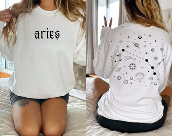 Aries ZODIAC Sweatshirt Astrology apparel Aries Crewneck Sweater Aries Zodiac sign Shirts Constellation Horoscope Gifts Birthday Shirt