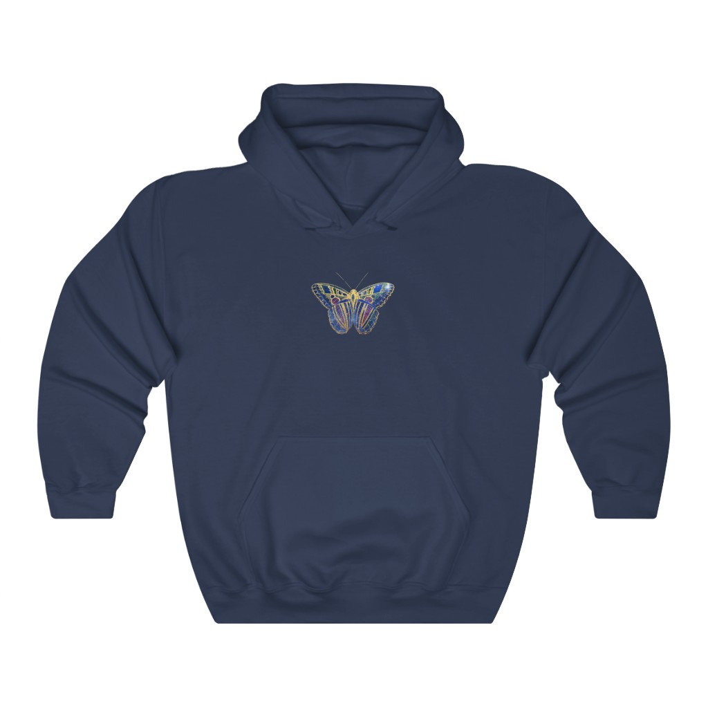 Butterfly hoodie blue Clearance