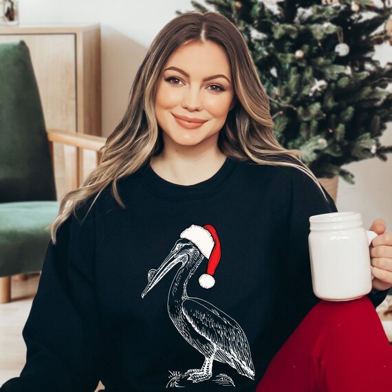 Pelícano Santa Sudaderas de Navidad Camisas Bird - Etsy