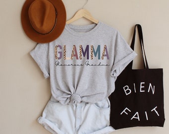 Glamma Shirt Gift for Grandma Glam-ma Shirt Grandma Shirt Glamorous Grandma Grandma Leopard Boho Grandma T-Shirt Promoted to grandma shirt