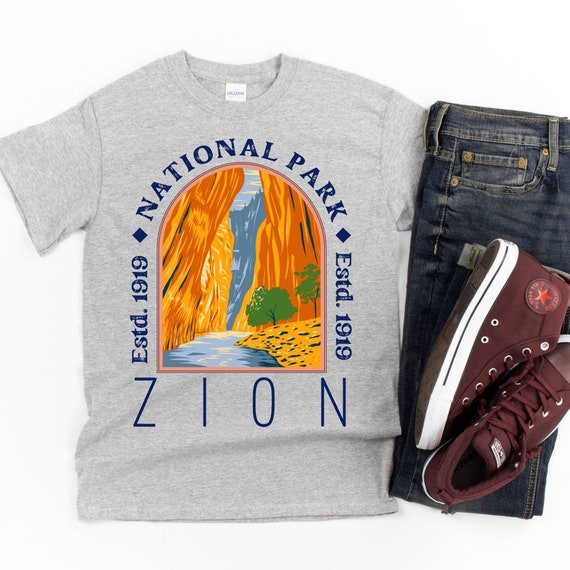 Zion National Park T Shirt Utah Hiking Tee Wanderlust Zion National Park T Shirt Utah Hiking Tee Wanderlust