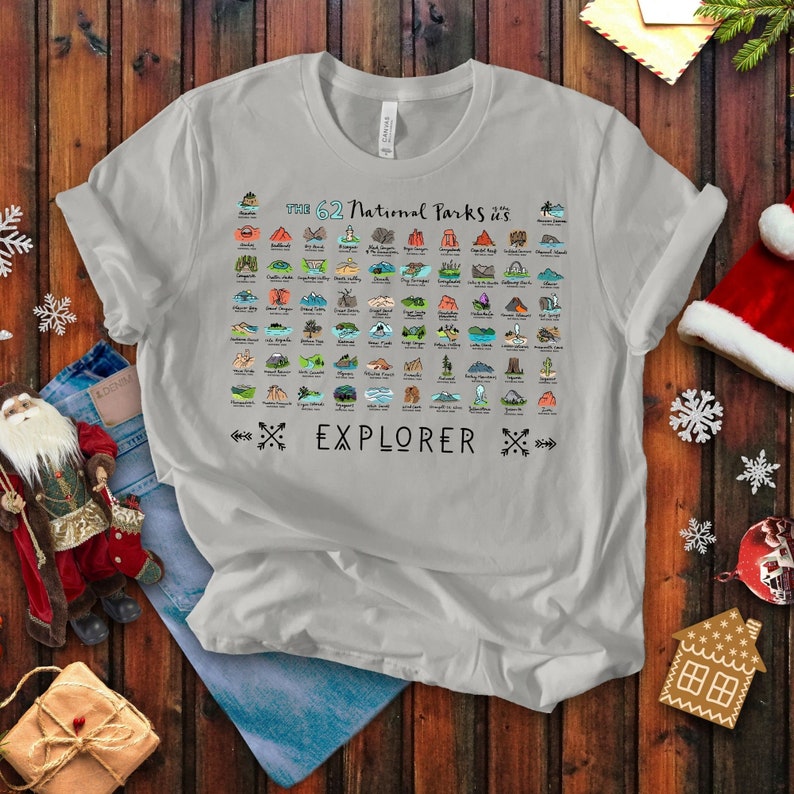 62 US National Parks Explorer t shirt Yellowstone Yosemite